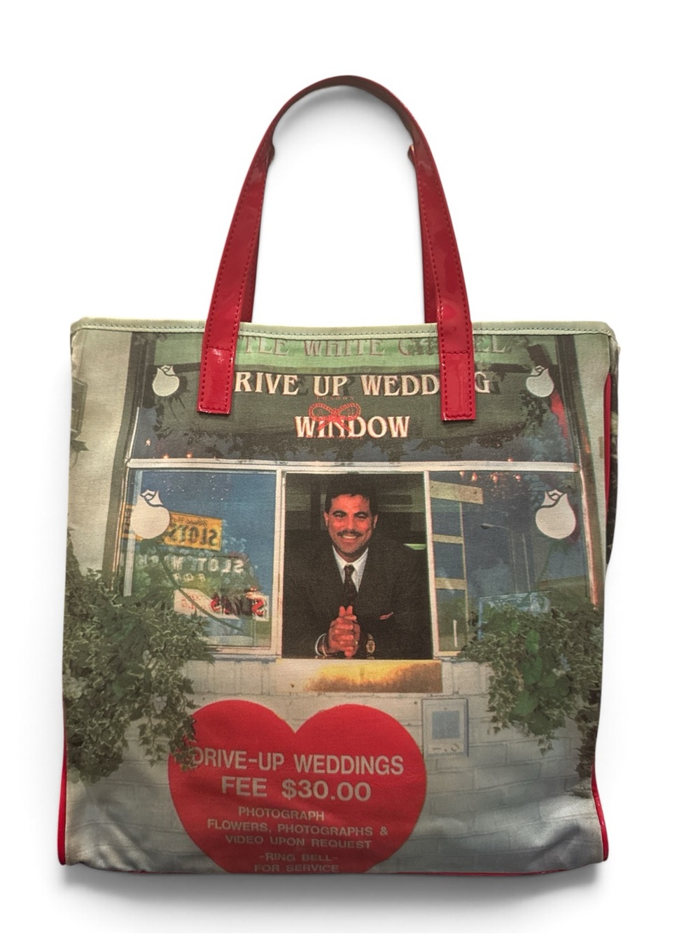 Anya Hindmarch RARE Vintage  Las Vegas Wedding Chapel Tote in new condition